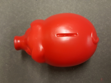 Sparschwein klein, rot  Größe 17x10cm