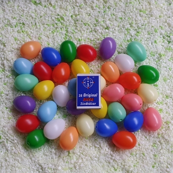 36 Stück Mini-Ostereier 3,8cm in bunten Farben